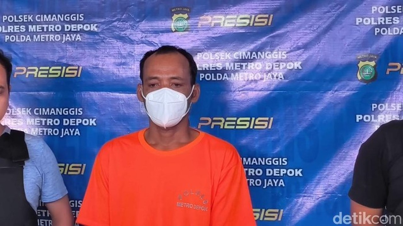 Pelaku Penusukan Maut di Depok Ditangkap, Tunduk Lesu Berbaju Tahanan
