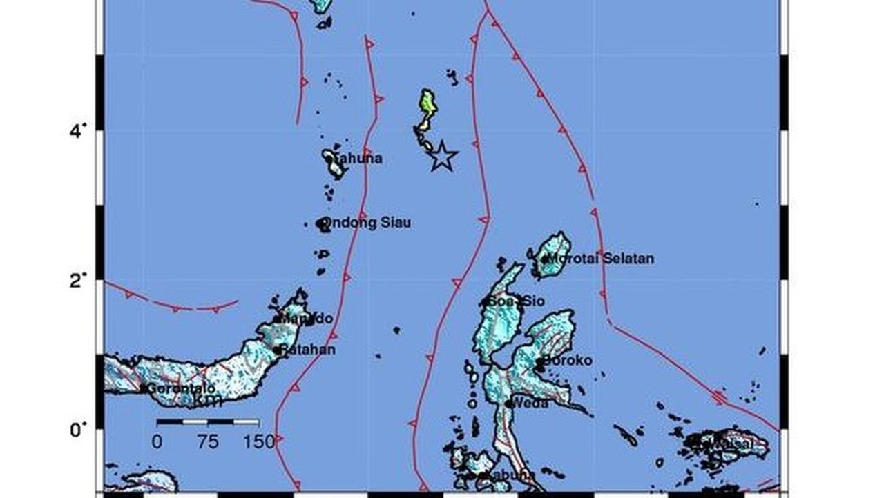 BMKG Perbarui Gempa Melonguane Sulut Jadi M 6,4, Akibat Deformasi Lempeng Maluku
