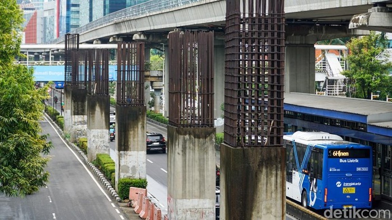 98 Tiang Monorel Dibongkar Mulai Rabu, Rp 100 Miliar untuk Penataan Rasuna Said