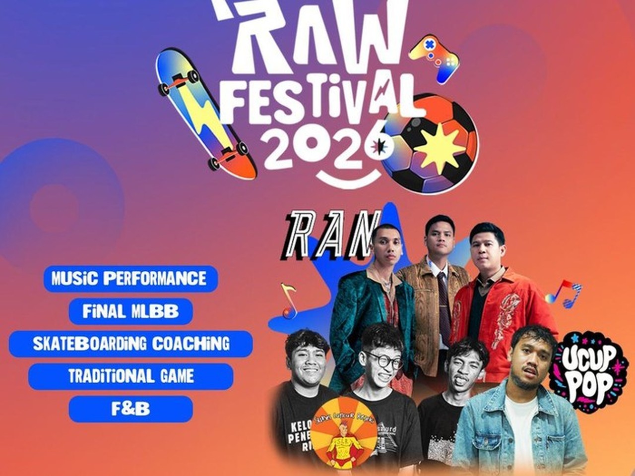 RAW Festival 2026: RAN dan Sukses Lancar Rejeki Siap Hibur Ribuan Anak Muda di Jakarta