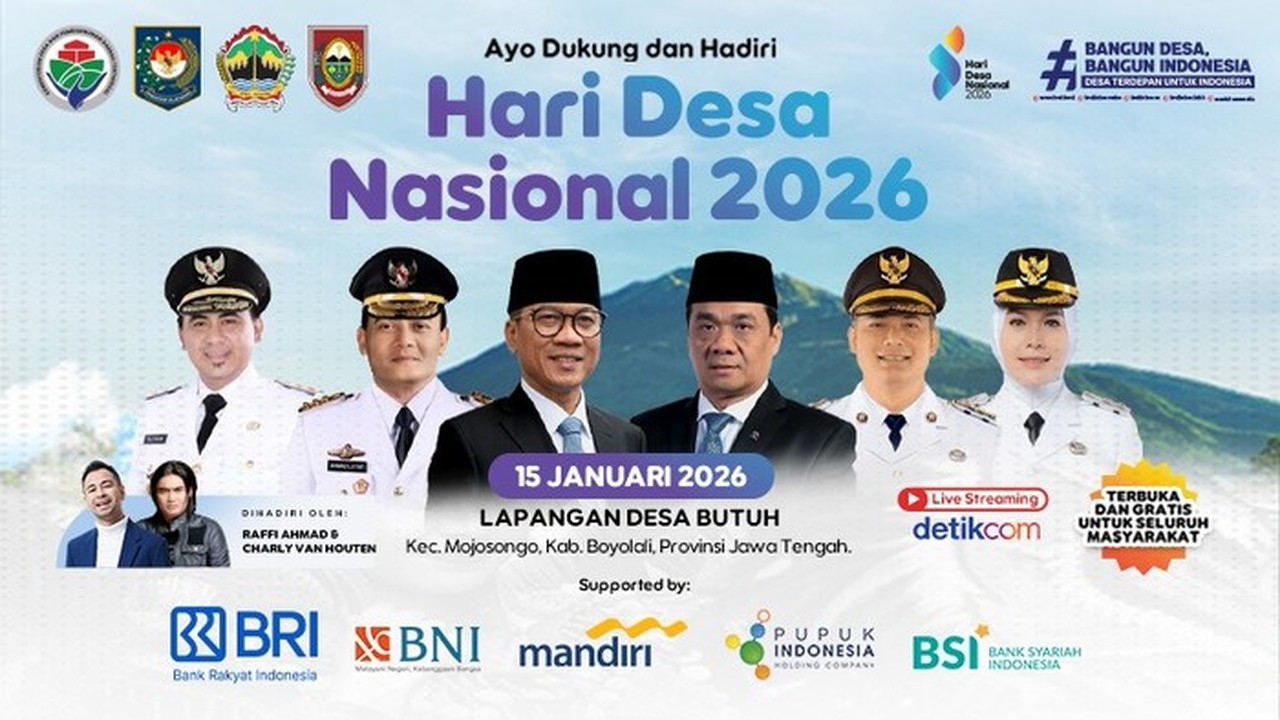 Puncak Hari Desa Nasional 2026 Digelar di Boyolali, Ajak Masyarakat Hadir Meriahkan