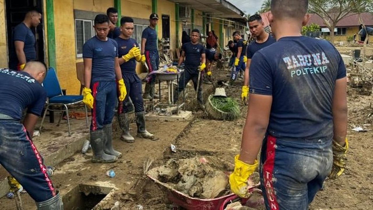 119 Taruna Poltekip-Poltekim Dikerahkan ke Aceh Timur untuk Bantu Pemulihan Pascabanjir