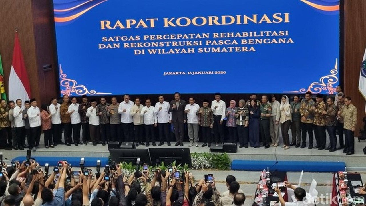 Satgas Rehabilitasi Pascabencana Sumatera Gelar Rakor, Ini Skala Prioritas yang Ditetapkan