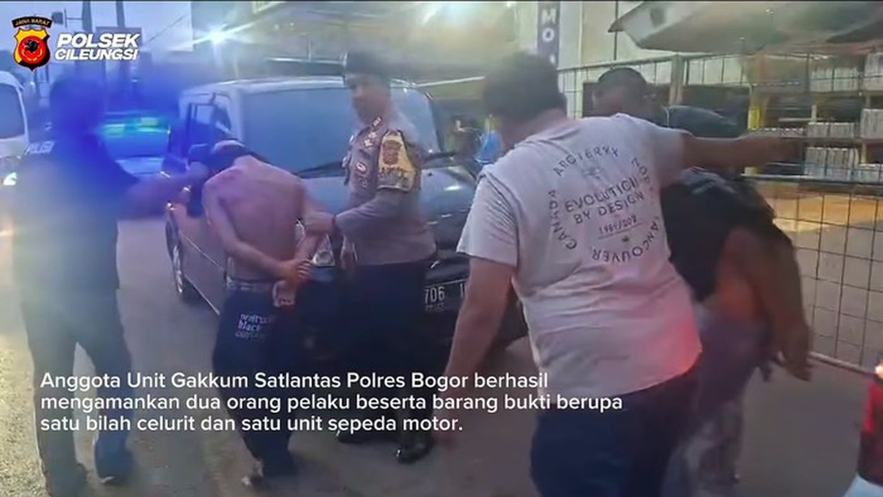 PHL Polres Bogor Dibegal di Cileungsi, Dua Pelaku Berhasil Dibekuk Setelah Tabrak Tiang Listrik