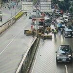 Truk Tabrak Pembatas Jalan di Casablanca, Lalin ke Tanah Abang Masih Terhambat
