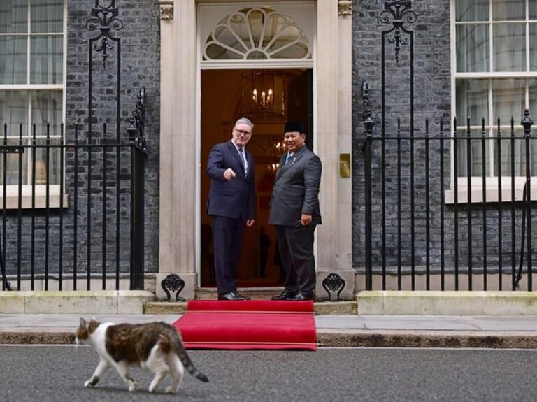 Prabowo Subianto ‘Akrab’ dengan Larry the Cat di Downing Street, Ingatkan pada Bobby di RI