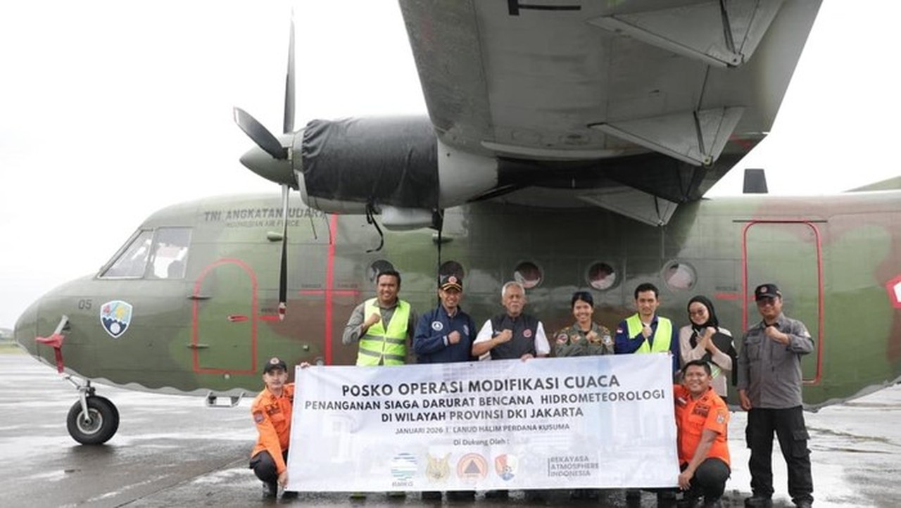 BPBD Jakarta Lanjutkan Operasi Modifikasi Cuaca untuk Antisipasi Banjir Hari Ini
