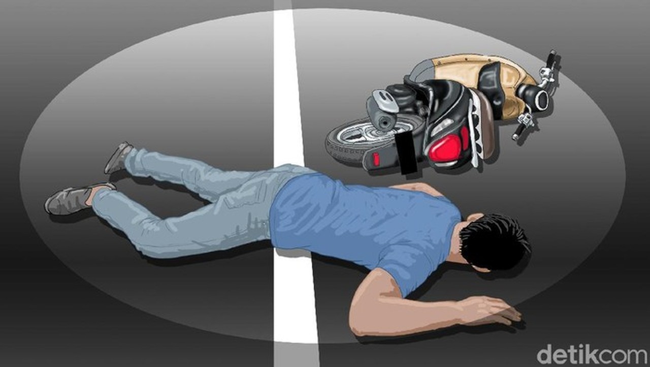 Pemotor Tewas Terjatuh Saat Melintasi Banjir di Kalimalang Bekasi