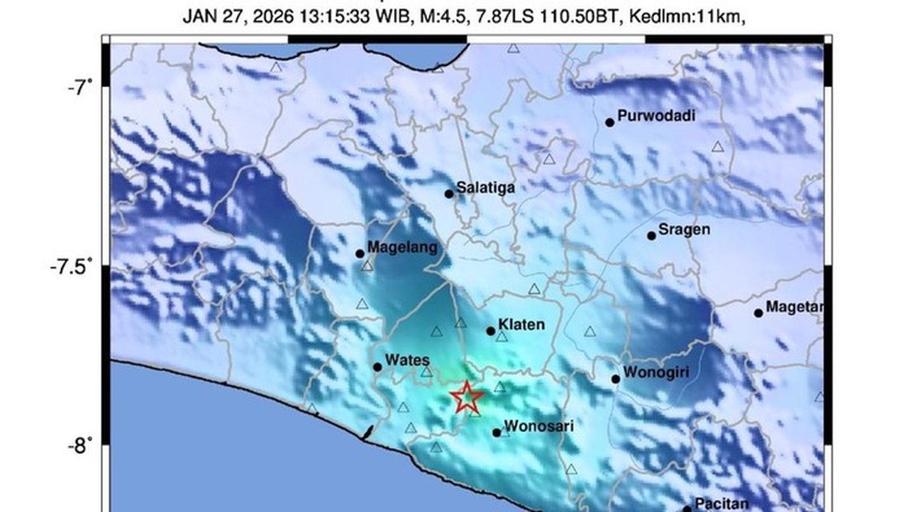 BMKG Ungkap Gempa Bantul M4,5 Dipicu Aktivitas Sesar Opak, Berpusat di Darat