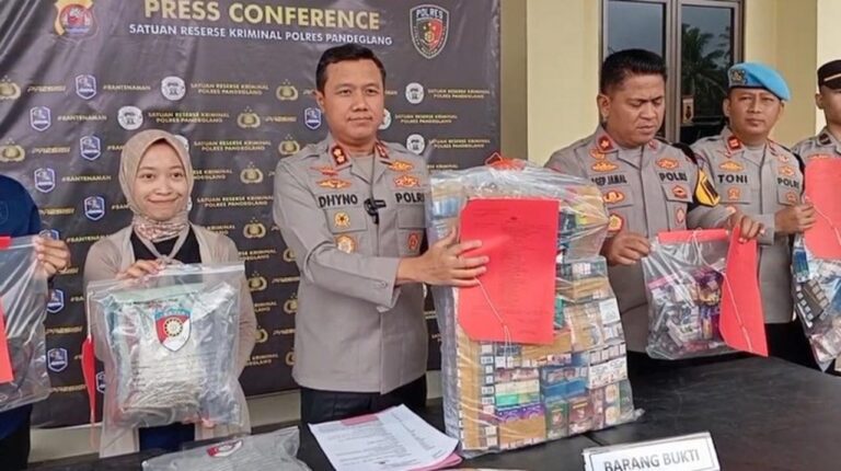 7 Perampok Minimarket di Pandeglang Dibekuk, Ratusan Bungkus Rokok dan Motor Disita