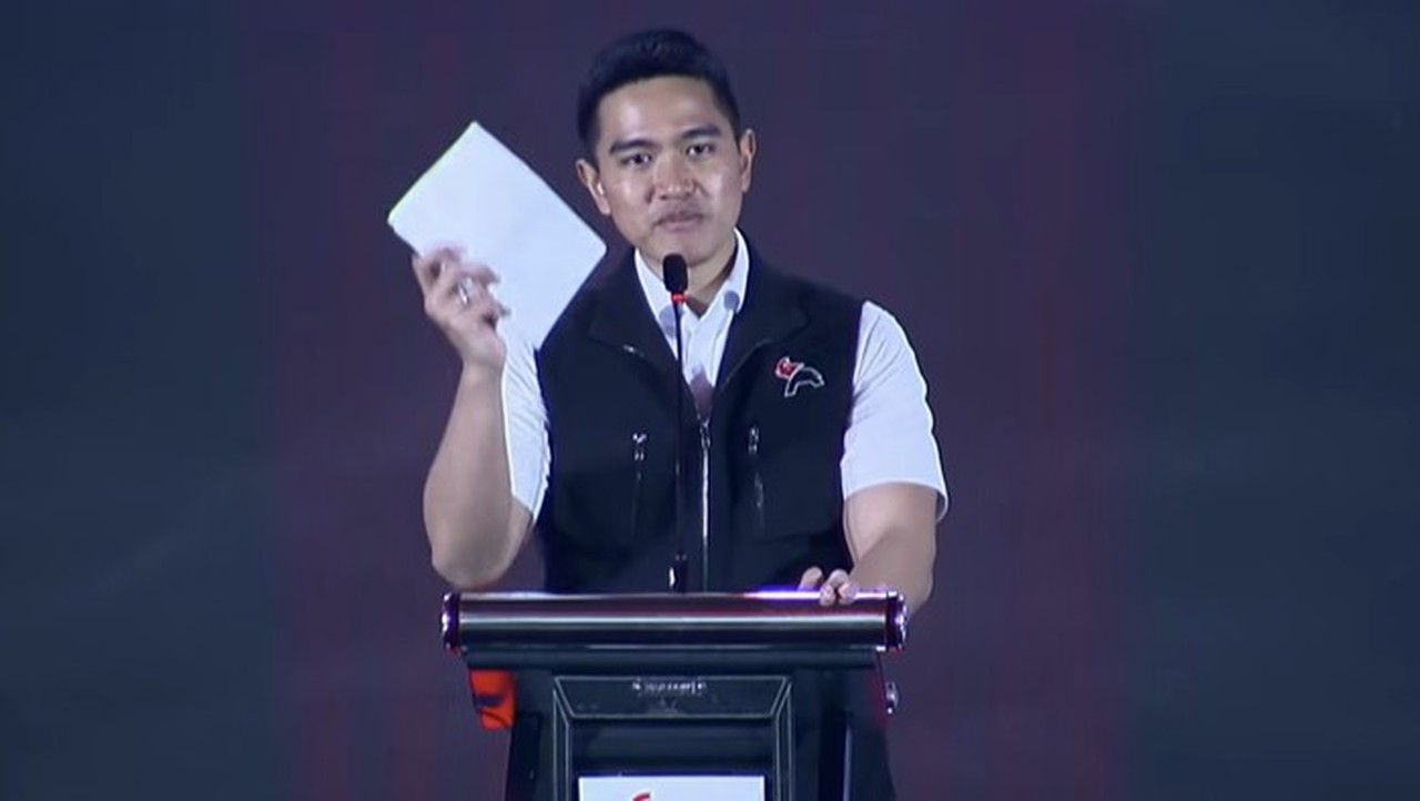 Foto: Ketua Psi Kaesang Pangarep Saat Penutupan Rakernas Psi Di Makassar. (dokumen Youtube Psi)