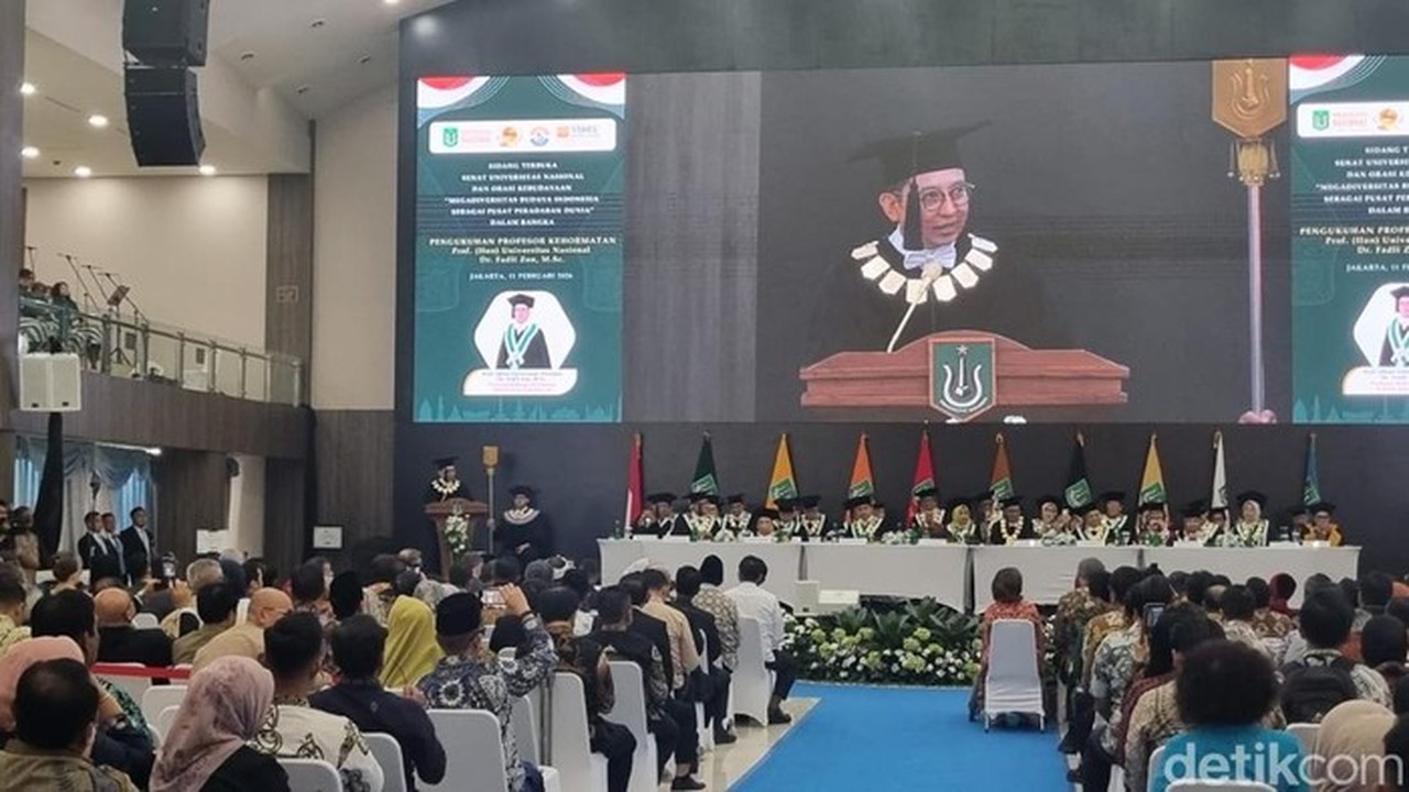 Fadli Zon Dikukuhkan Jadi Profesor Kehormatan, Optimistis Indonesia Jadi Pusat Peradaban Dunia