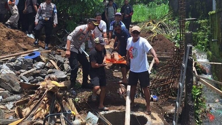 Longsor di Gianyar Bali: 1 Pekerja Proyek Tewas, 2 Lainnya Terluka Akibat Senderan Jebol