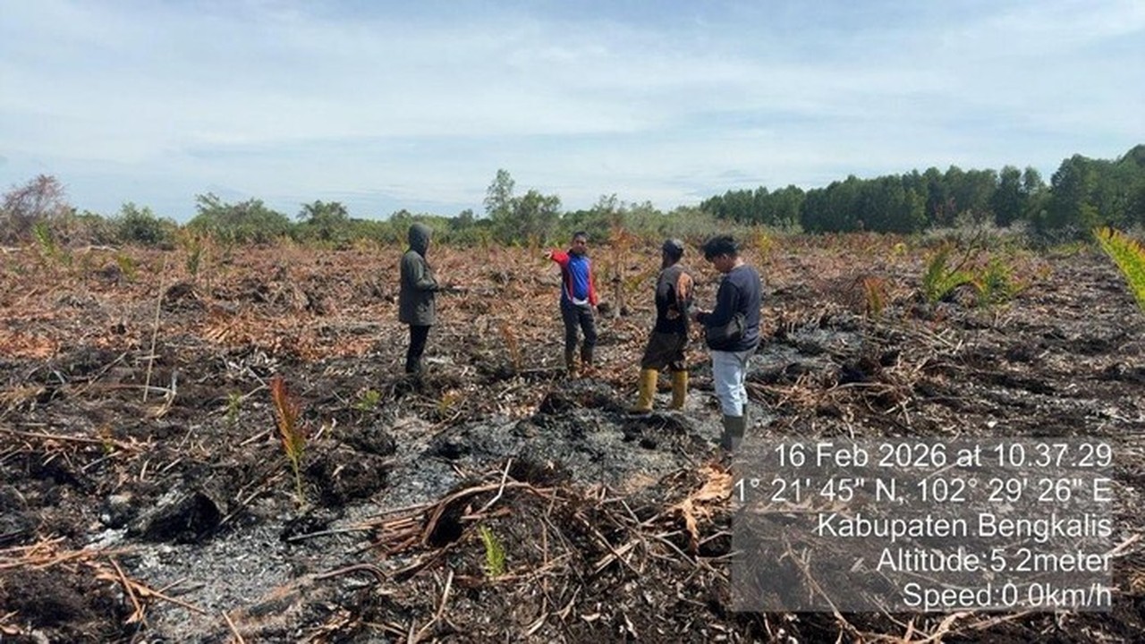Foto: Kebakaran Hutan Dan Lahan Di Kabupaten Bengkalis, Riau. (dok. Polres Bengkalis)