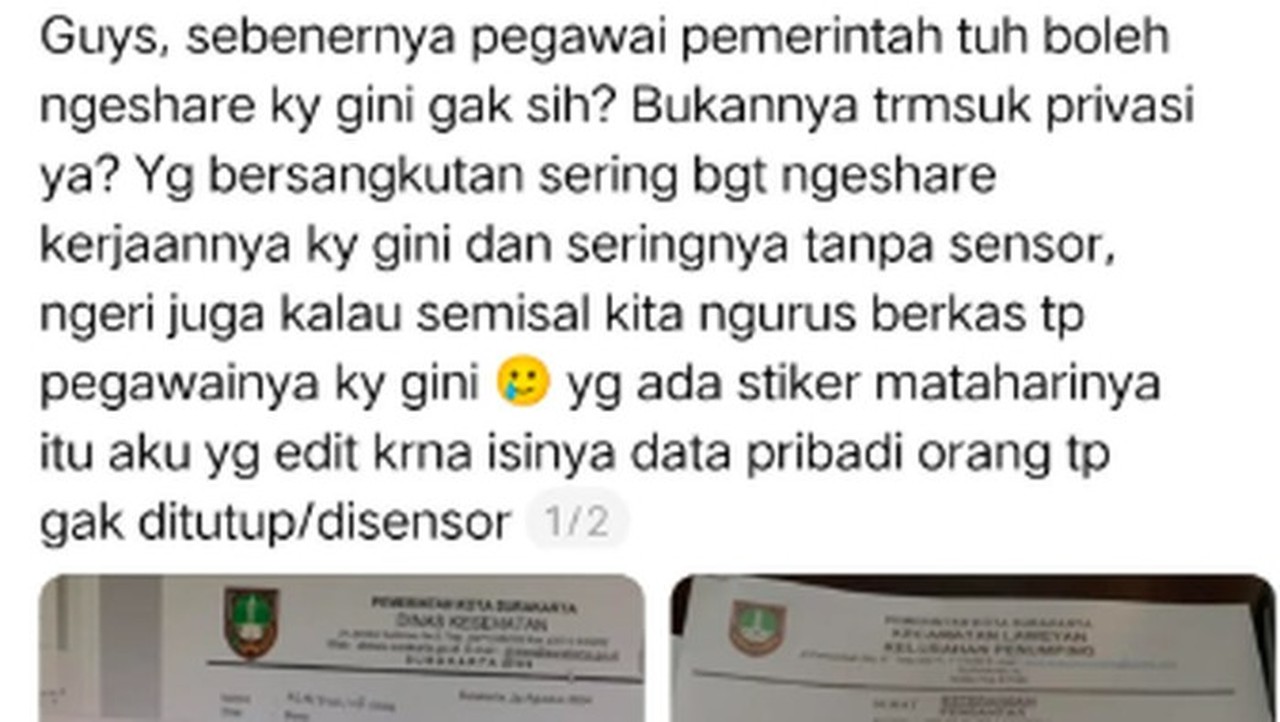 Foto: Tangkapan Layar Di Threads Soal Petugas Membagikan Dokumen Milik Eks Pembalap F1 Rio Haryanto.