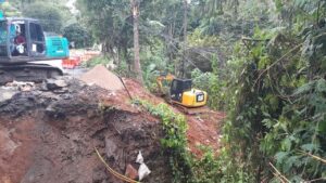 Jembatan Saketi-Labuan Amblas Akibat Longsor, Perbaikan Ditarget Tuntas Sebelum Ramadan