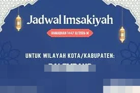 Imsak Palembang 27 Februari 2026 Pukul 04.43 WIB, Ini Jadwal Lengkapnya