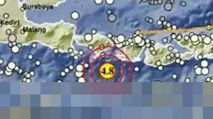Gempa Magnitudo 4,7 Guncang Tenggara Kuta Selatan Bali, Getaran Kuat Terasa hingga Lombok