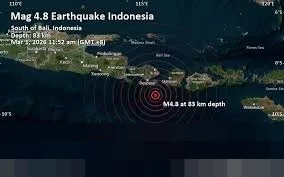 Gempa Magnitudo 4,8 Guncang Kuta Selatan Bali, Getaran Terasa hingga Lombok